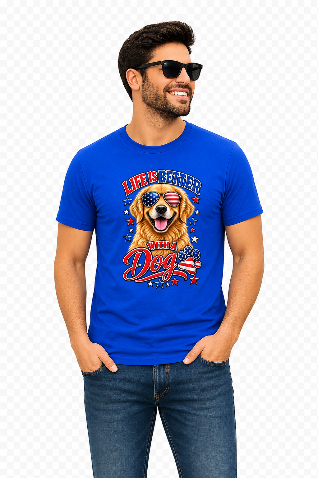 Life Is Better With a Dog - Blue