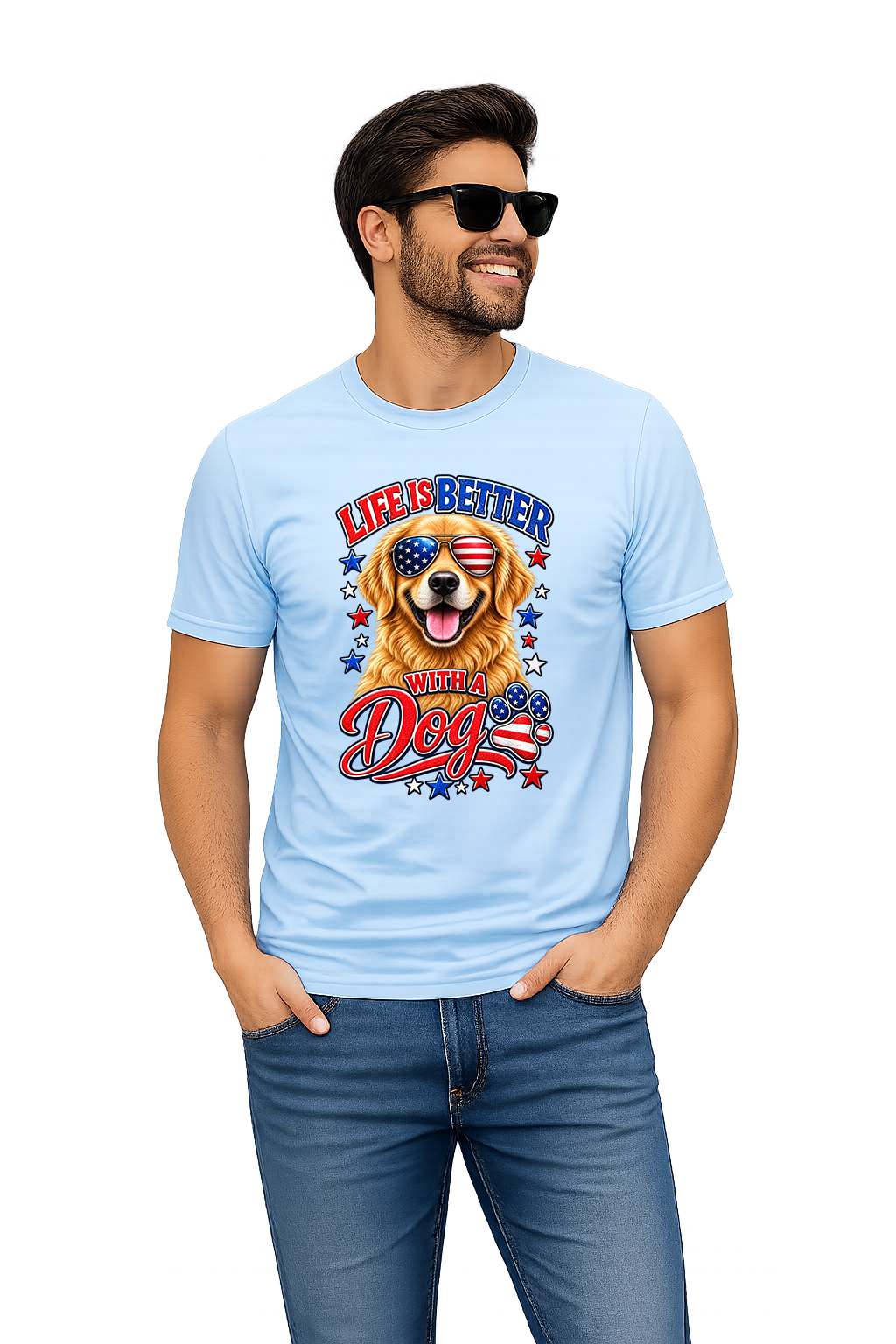 Life Is Better With a Dog - Light Blue