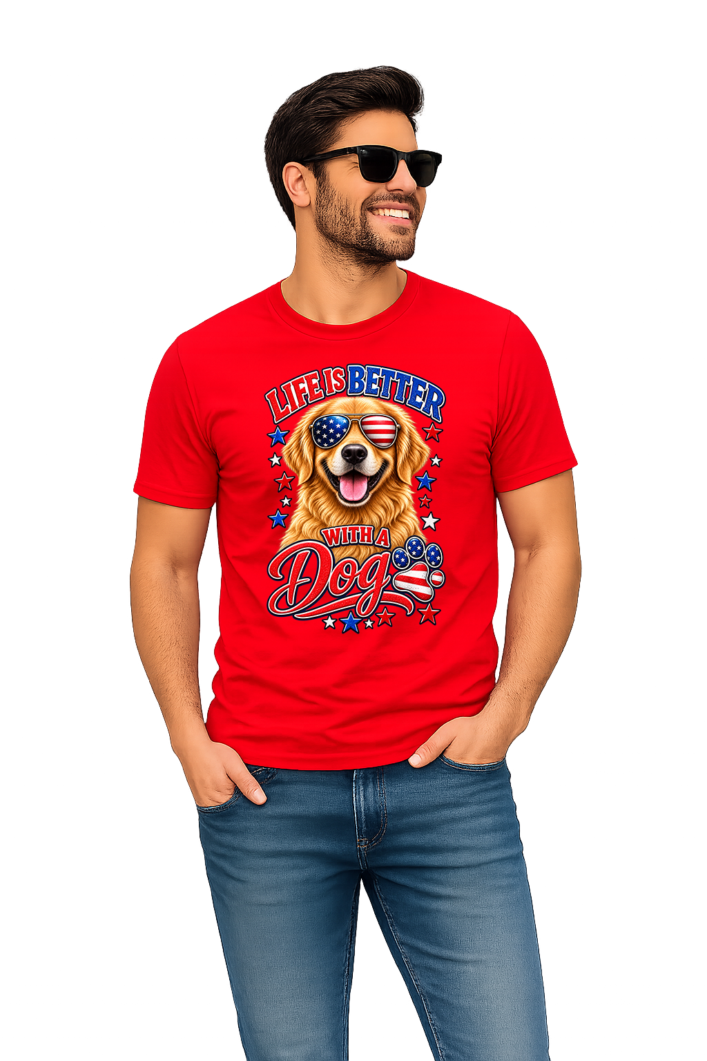 Life Is Better With a Dog - Red
