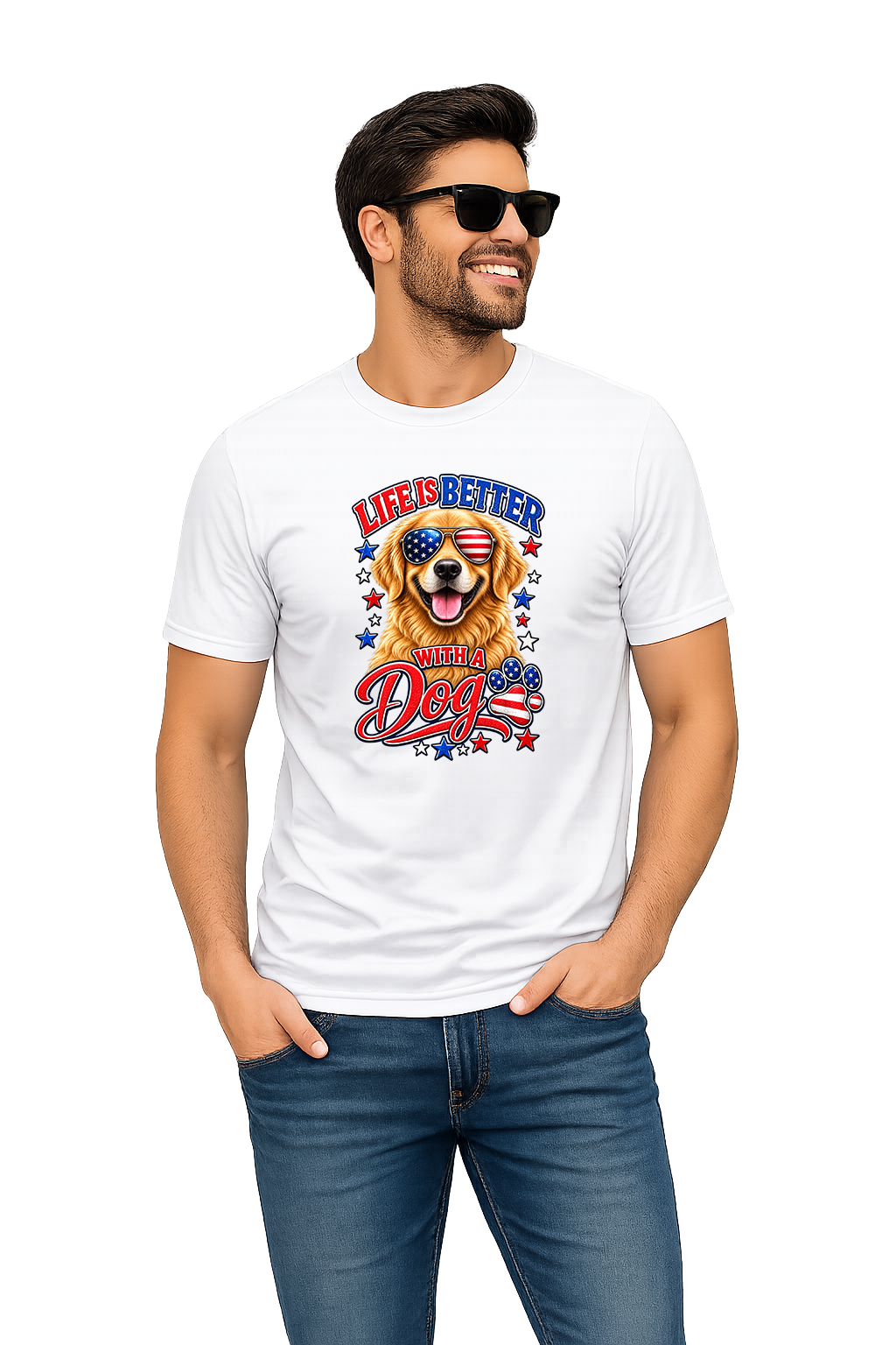 Life Is Better With a Dog - White